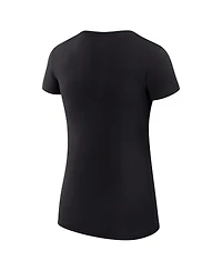 G-iii 4Her by Carl Banks Women's Black Vegas Golden Knights Super-Slim Fit Lightweight Heart T-Shirt