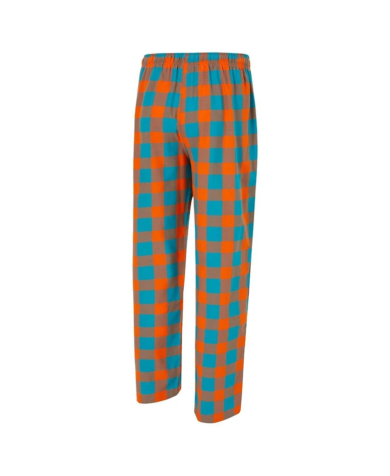 Concepts Sport Men's 2-Piece Aqua/Orange Miami Dolphins Avondale T-Shirt and Flannel Pants Set