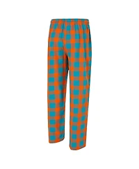 Concepts Sport Men's 2-Piece Aqua/Orange Miami Dolphins Avondale T-Shirt and Flannel Pants Set