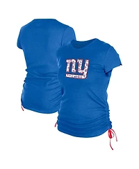 New Era Women's Royal York Giants Ruched Side T-Shirt