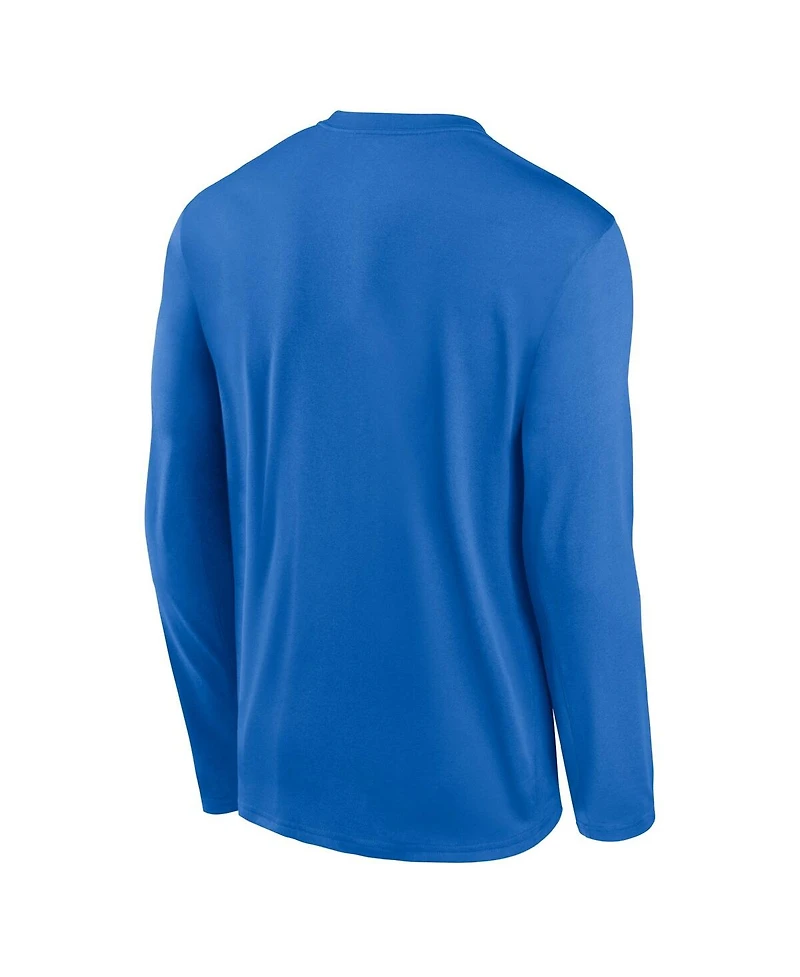 Jordan Men's Blue Ucla Bruins Primetime Two-Hit Legend Dri-fit Long Sleeve T-Shirt