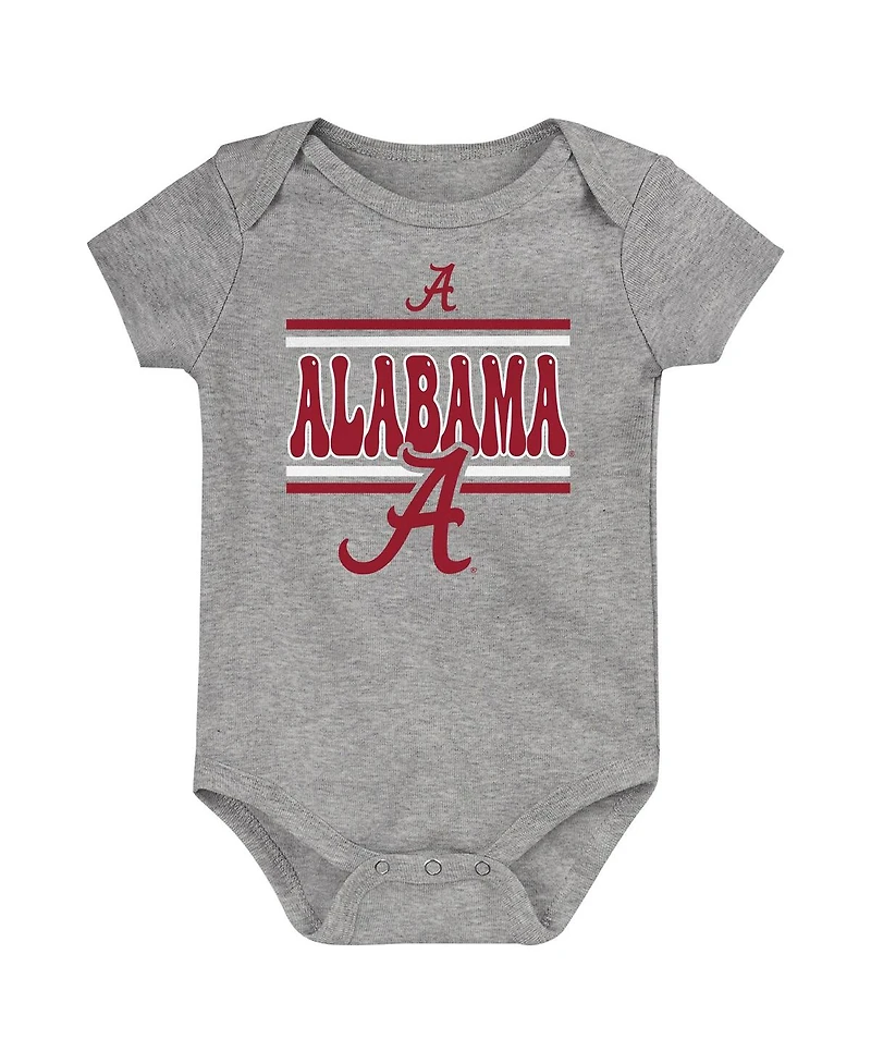 Outerstuff Baby Boys and Girls Alabama Crimson Tide Sunday Comics 3-Pack Bodysuit Set
