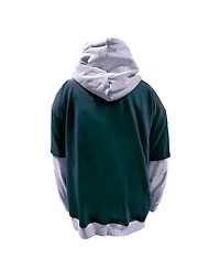 Profile Men's Midnight Green/Heather Gray Philadelphia Eagles Big Tall Twofer Pullover Hoodie