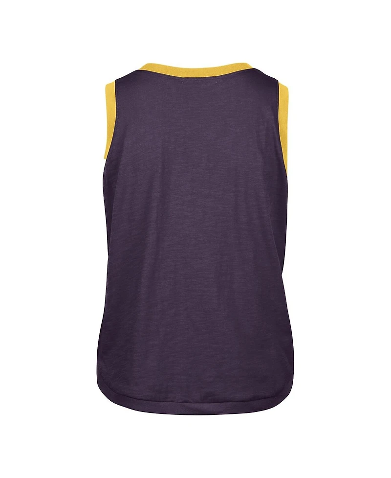 '47 Brand Women's Purple Lsu Tigers Premier Ringer Tank Top