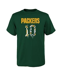 Outerstuff Big Boys and Girls Jordan Love Green Bay Packers Mainliner Drip Player Name Number T-Shirt