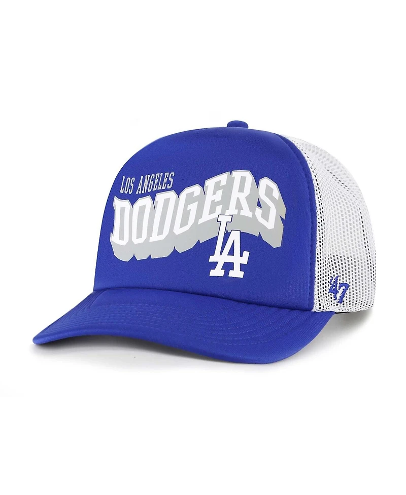 '47 Brand Men's Royal Los Angeles Dodgers Meander Foam Trucker Snapback Hat