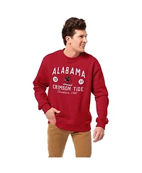 League Collegiate Wear Men's Crimson Alabama Tide Bendy Arch Essential 2.0 Pullover Sweatshirt