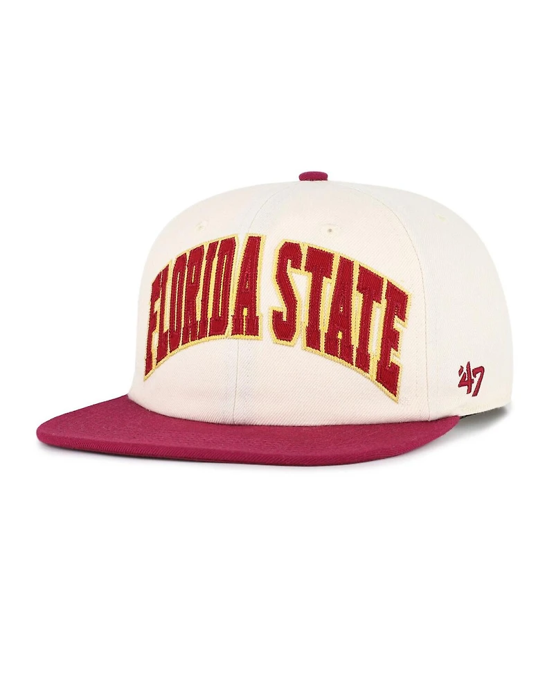 '47 Brand Men's and Women's Natural Florida State Seminoles Crossover Off Hand Captain Adjustable Hat