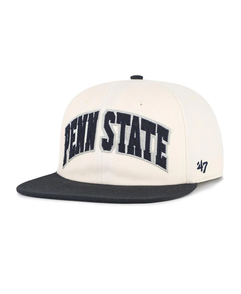 '47 Brand Men's and Women's Natural Penn State Nittany Lions Crossover Off Hand Captain Adjustable Hat
