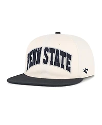 '47 Brand Men's and Women's Natural Penn State Nittany Lions Crossover Off Hand Captain Adjustable Hat