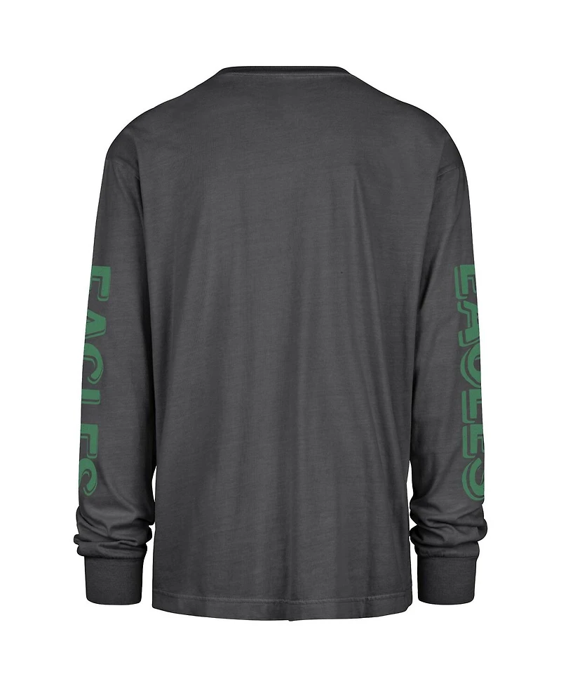 '47 Brand Men's Black Philadelphia Eagles Cairn Ravine Foundation Throwback Long Sleeve T-Shirt