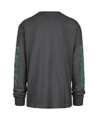 '47 Brand Men's Black Philadelphia Eagles Cairn Ravine Foundation Throwback Long Sleeve T-Shirt