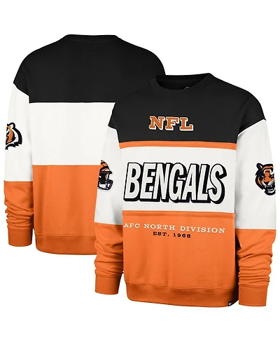 '47 Brand Men's Black/Orange Cincinnati Bengals Breeze Maximalist Sweatshirt