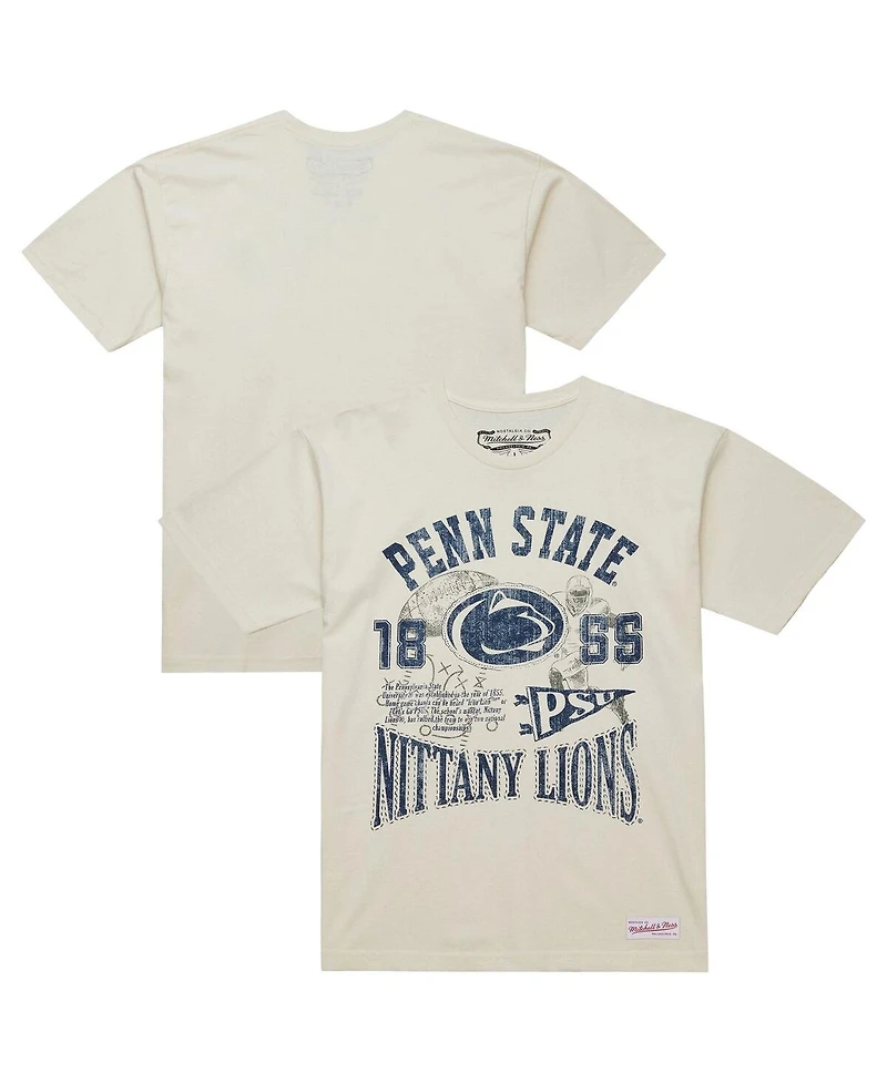 Mitchell & Ness Men's Cream Penn State Nittany Lions Heritage Scholar T-Shirt