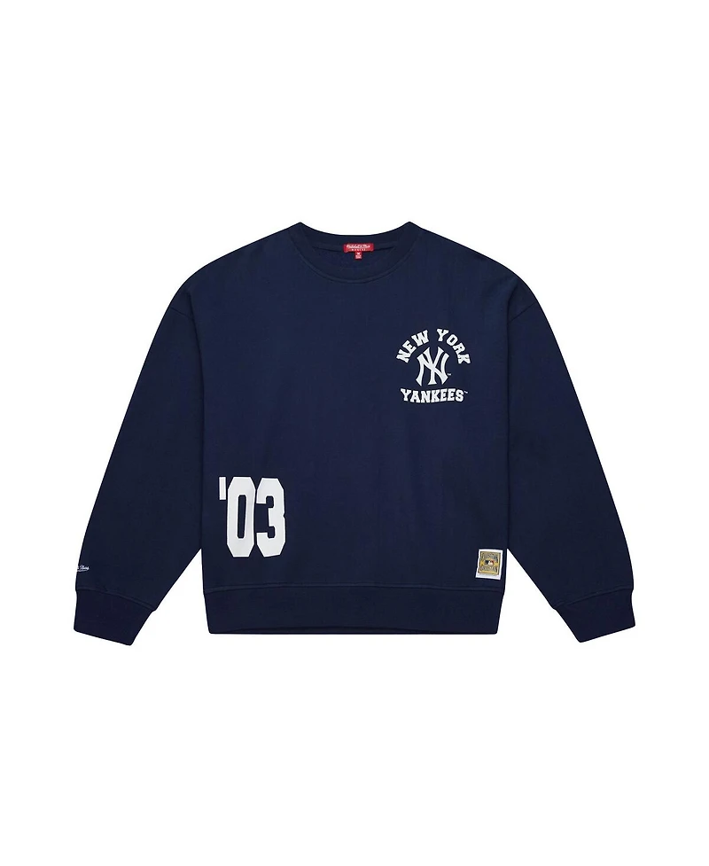 Mitchell & Ness Women's Navy New York Yankees Cooperstown Collection Crewneck Sweatshirt