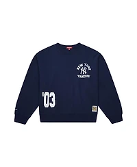 Mitchell & Ness Women's Navy New York Yankees Cooperstown Collection Crewneck Sweatshirt