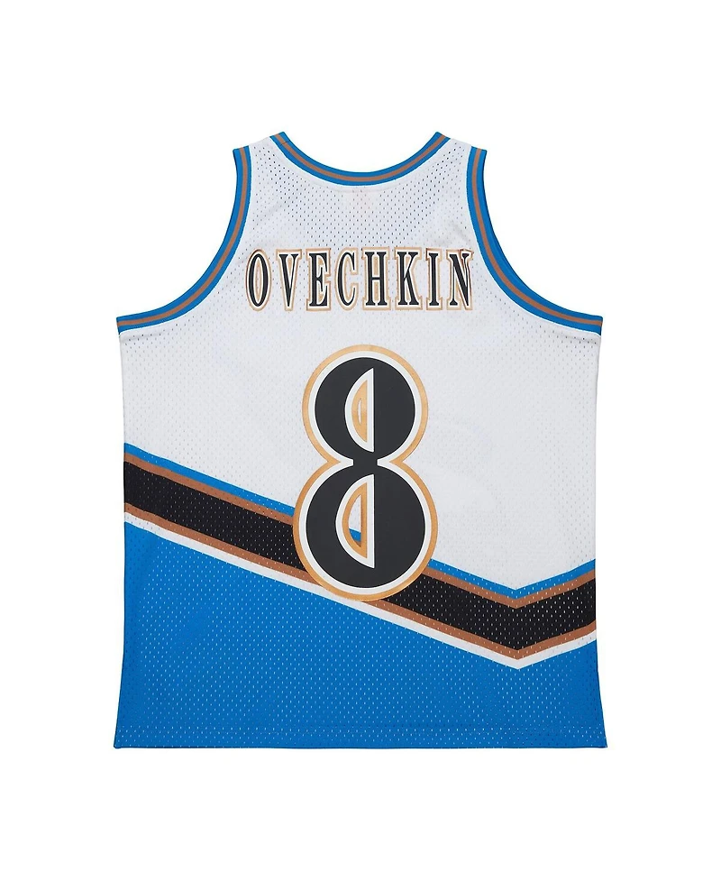 Mitchell & Ness Men's Alexander Ovechkin White Washington Capitals Maxed Out Fashion Basketball Jersey