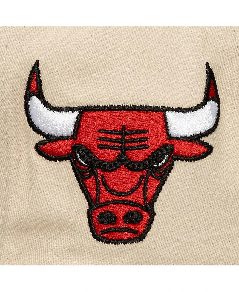 Mitchell & Ness Men's Cream/Black Chicago Bulls Cityscape Caddy Snapback Hat