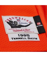 Mitchell & Ness Men's Terrell Davis Orange Denver Broncos 1995 Authentic Throwback Retired Player Jersey