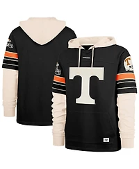 '47 Brand Men's Black Tennessee Volunteers Split Zone Cornerback Lacer Pullover Hoodie
