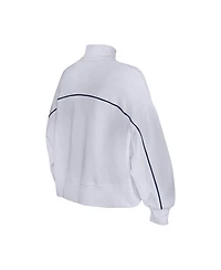 New Era Women's White Denver Broncos Functional Fandom Quarter-Zip Sweatshirt