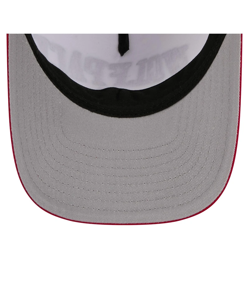 New Era Men's White/Red Nc State Wolfpack Arch Two-Tone Rope 9FORTY A-Frame M-Crown Adjustable Hat