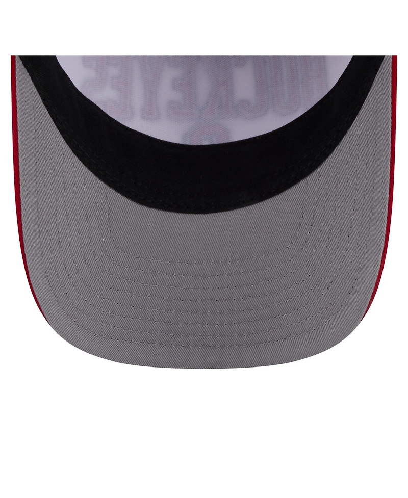 New Era Men's White/Scarlet Ohio State Buckeyes Arch Two-Tone Rope 9FORTY A-Frame M-Crown Adjustable Hat