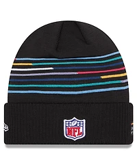 New Era Men's Black Houston Texans 2025 Nfl Crucial Catch Cuffed Knit Hat