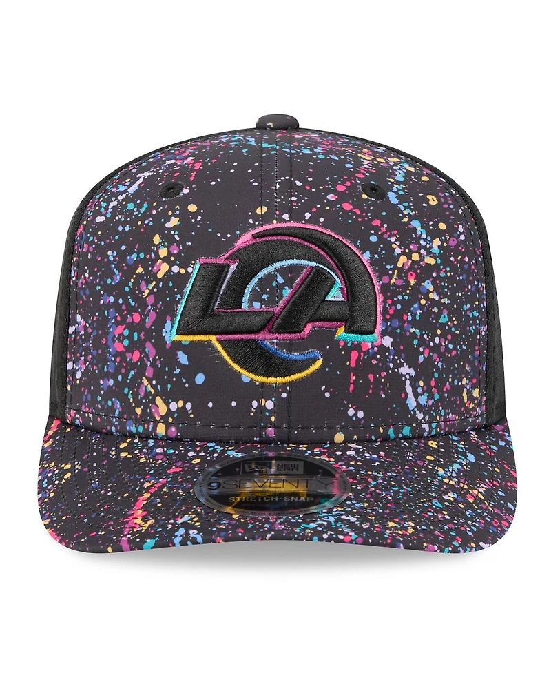 New Era Men's Black Los Angeles Rams 2025 Nfl Crucial Catch 9SEVENTY Adjustable Hat