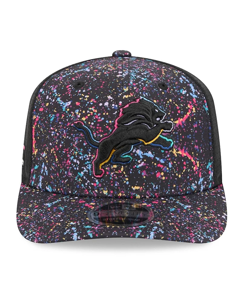 New Era Men's Black Detroit Lions 2025 Nfl Crucial Catch 9SEVENTY Adjustable Hat