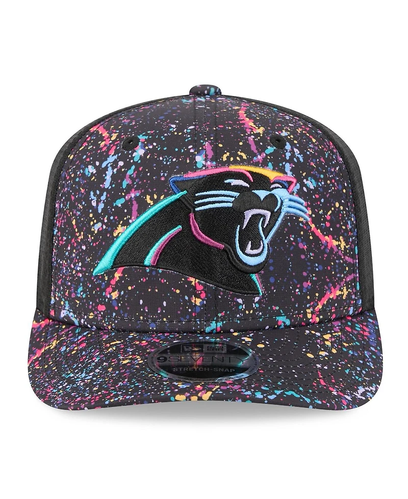 New Era Men's Black Carolina Panthers 2025 Nfl Crucial Catch 9SEVENTY Adjustable Hat