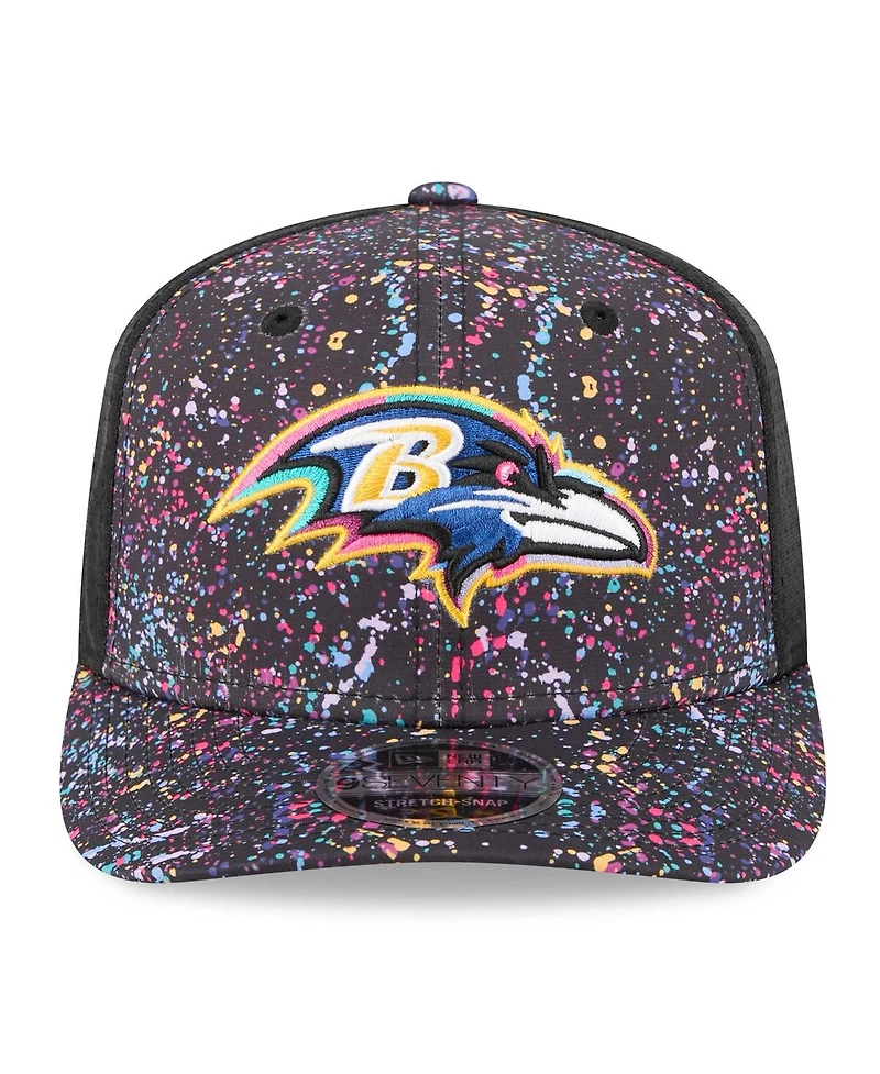 New Era Men's Black Baltimore Ravens 2025 Nfl Crucial Catch 9SEVENTY Adjustable Hat