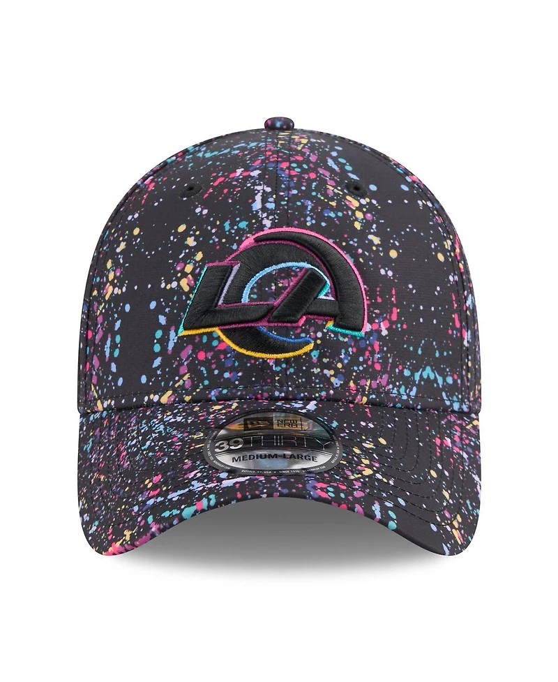New Era Men's Black Los Angeles Rams 2025 Nfl Crucial Catch 39THIRTY Flex Hat