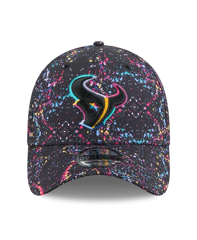New Era Men's Black Houston Texans 2025 Nfl Crucial Catch 39THIRTY Flex Hat