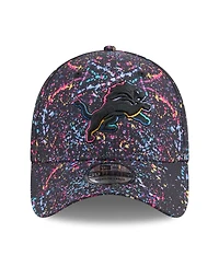 New Era Men's Black Detroit Lions 2025 Nfl Crucial Catch 39THIRTY Flex Hat
