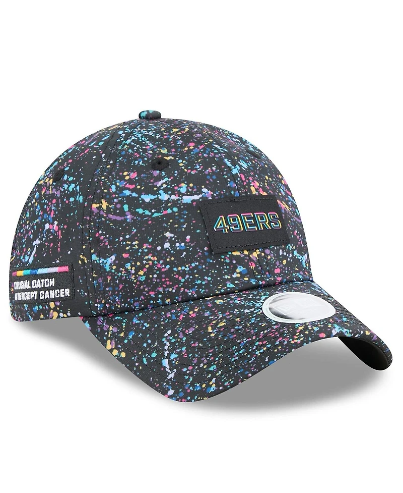 New Era Women's Black San Francisco 49ers 2025 Nfl Crucial Catch Pony Tail Adjustable Hat