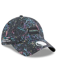 New Era Women's Black New England Patriots 2025 Nfl Crucial Catch Pony Tail Adjustable Hat