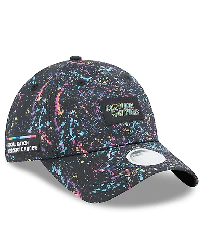 New Era Women's Black Carolina Panthers 2025 Nfl Crucial Catch Pony Tail Adjustable Hat