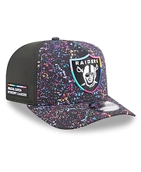 New Era Men's Black Las Vegas Raiders 2025 Nfl Crucial Catch A-Frame 9FIFTY Snapback Hat