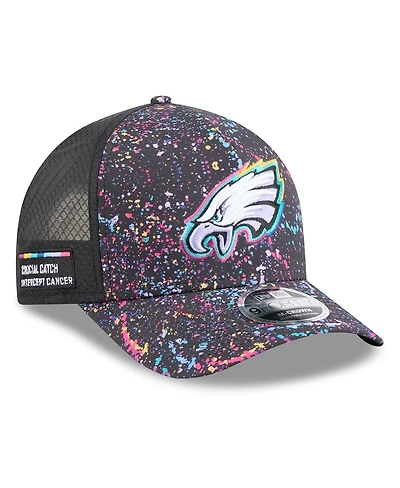 New Era Men's Black Philadelphia Eagles 2025 Nfl Crucial Catch 9FORTY Adjustable Hat
