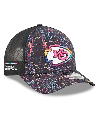New Era Men's Black Kansas City Chiefs 2025 Nfl Crucial Catch 9FORTY Adjustable Hat