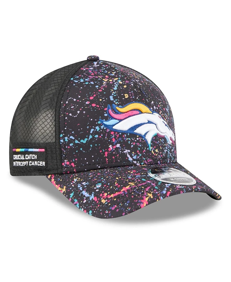 New Era Men's Black Denver Broncos 2025 Nfl Crucial Catch 9FORTY Adjustable Hat