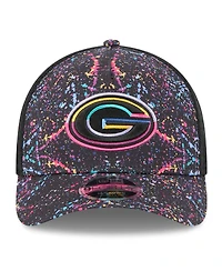 New Era Big Boys and Girls Black Green Bay Packers 2025 Nfl Crucial Catch 9FORTY Adjustable Hat