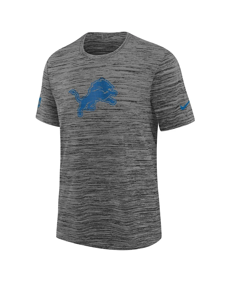 Nike Big Boys and Girls Heather Gray Detroit Lions Sideline Velocity Performance T-Shirt