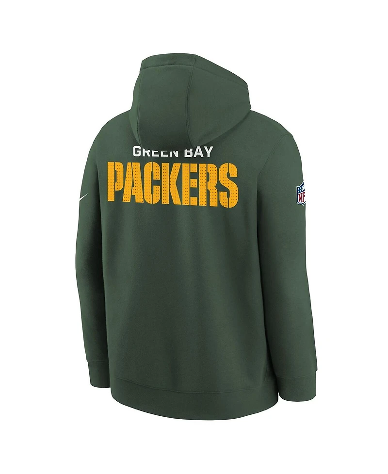 Nike Big Boys and Girls Green Bay Packers Sideline Club Fleece Hoodie