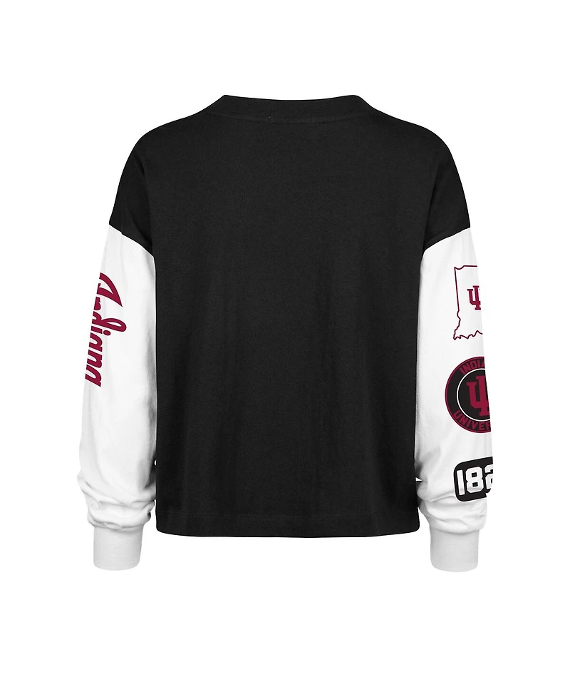 '47 Brand Women's Black Indiana Hoosiers Sydney Long Sleeve T-Shirt