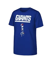 Outerstuff Big Boys and Girls Malik Nabers Royal New York Giants Mainliner Drip Player Name Number T-Shirt