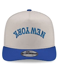 New Era Men's Cream/Royal New York Mets Upside Down City Name A-Frame 9FIFTY Snapback Hat