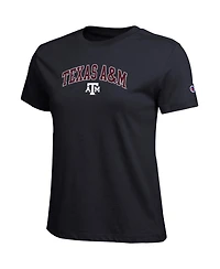 Champion Women's Black Texas A&M Aggies Arched Over Logo T-Shirt