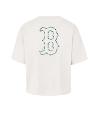 '47 Brand Women's Natural Boston Red Sox Full Bloom Cropped T-Shirt